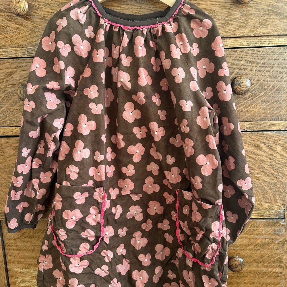 Zara Brown Pajama Top with Pink Floral Print